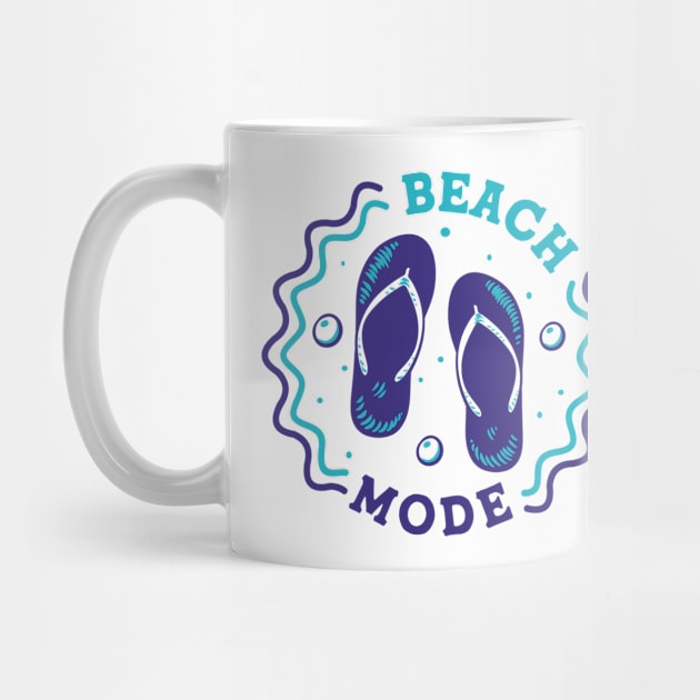 Beach Mode // Fun Summer Flip Flop Badge by SLAG_Creative